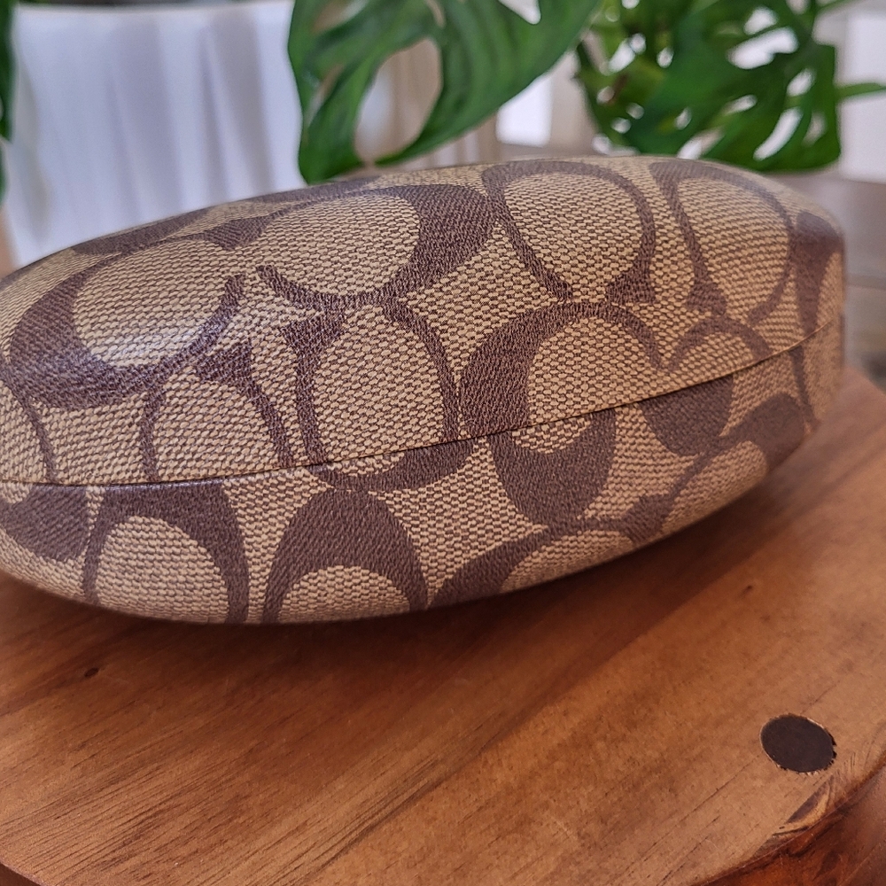 Coach Large Sunglass Case Classic Monogram Used Case And Cloth Only